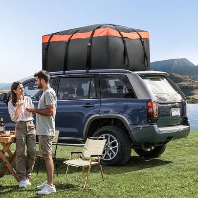 Car Rooftop Cargo Carrier Bag, 23 Cubic Feet Roof Cargo Carrier, Heavy Duty 840D PVC 100% Waterproof Car Roof Luggage Bag For All Vehicle With/Without Rack- With Lock, Anti-Slip Mat, 6 Door Hook