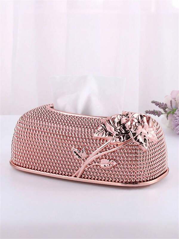 1 Stück rechteckiger Kunststoff Taschentuchhalter, kreative Acryl Papierablage, europäischer Stil geeignet für Schreibtisch, Küche, KTV, Hotels, Bars, Restaurants, Badezimmer und Geburtstagsfeiern