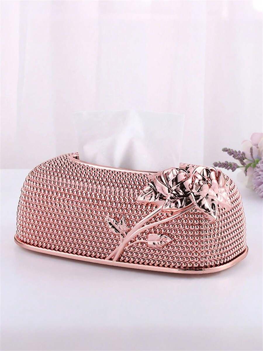 1 Stück rechteckiger Kunststoff Taschentuchhalter, kreative Acryl Papierablage, europäischer Stil geeignet für Schreibtisch, Küche, KTV, Hotels, Bars, Restaurants, Badezimmer und Geburtstagsfeiern