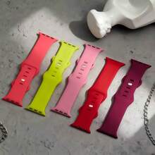 5 Packs Elegant Breathable Watch Straps For Fitness Enthusiasts, Compatible With Apple Watch Series 11 10 9 8 7 6 SE SE2 SE3 Ultra 2 Ultra 3 38mm 40mm 41mm 42mm 44mm 45mm 46mm 49mm - Unisex Leisure Holiday Present - Multicolor - View 11