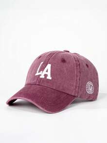 1pc Embroidered LA Washed Baseball Cap, Adjustable Outdoor Sun Protection Casual Hat Suitable For Spring/Autumn Travel, Beach, Vacation, Men, Y2K Style - Baseball Cap - View 12
