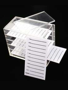 5-Layer Transparent Eyelash Storage Box, Small Eyelash Tray, Eyelash Collection Box - Multicolor - View 5