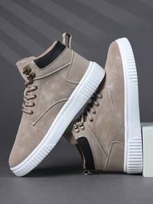 Zapatos planos de moda para hombres, zapatillas con cordones, suela blanda y cómoda, zapatos para patinar ligeros para uso diario de hombres