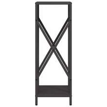 vidaXL Schwarzes Brennholzregal 34x25x70 cm