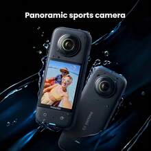 Insta360 3pcs 5.7K High Definition Sports Camera, Super Strong Stabilization, 360 Degree Panoramic Recording, Vlog Creative Shooting, Cycling Skiing Outdoor Camera, 100% Brand New, Only Activated, Black