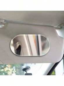 1pc Stainless Steel Car Sun Visor Mirror, Suitable For Makeup And Touch-Ups Inside The Vehicle