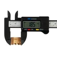 150mm 100mm Electronic Digital Calipers Carbon Fibre Dial Vernier Calipers Micrometers Measuring Tools Digital Rulers For Inside And Outside Diameters, Precision Measurements, Jewelry & DIY Use - Black - View 1