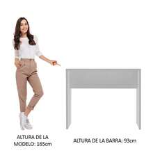 Mesa Auxiliar De Cocina Madesa 115cm Blanco - Blanco - Ver 4