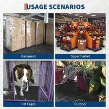 Plastic Pallets For Basement Storage (Set Of 6) - 11.8"X23.6"X1.18" Waterproof Floor Pallets, Ventilated Grid Design, HDPE Heavy Duty Storage Pads For Garage/Kitchen/Outdoor  6Pcs Plastic Pallets, Lightweight Waterproof Floor Pallet, Interlocking With Breathable Grids Storage Pad For Basement Storage, Indoor And Outdoor, Support Up To 2000 Lbs - màu đen - Xem 7