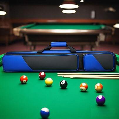 Oxford Cloth Billiard Pole Bag, Contrasting Color, Casual Sports Billiard Pole Bucket Bag, 1/2 Pole, 7-Hole Billiard Pole Box, Lightweight Single Shoulder Diagonal Cross Handheld Billiard Pole Bag, Student Bamboo Flute Bag