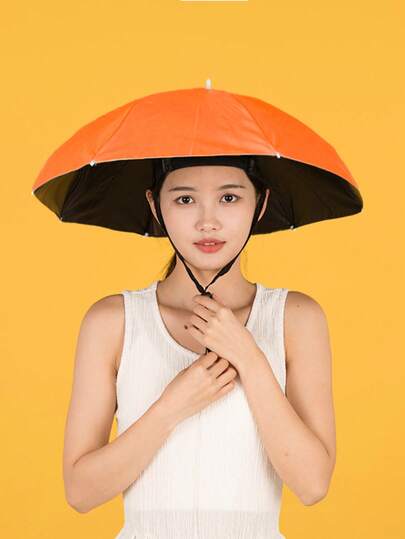 Outdoor Sun Protection Umbrella, Small Head Umbrella, Sun Protection And Rainproof Hat Umbrella, Sunshade Umbrella, Sun Protection Umbrella, Fishing Umbrella Hat, Tea Picking Umbrella, Fishing Umbrella Hat, Agricultural Work Umbrella, Street Sanitation Umbrella, Carrying Small Umbrella Hat, Umbrella Hat Worn On The Head, Unloading Umbrella Hat