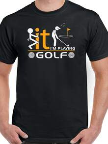 Golf T-Shirt Mens Funny Golfing Player Clubs Balls Caddie Bag Shoes I'm Playing - 款式30 - 查看 1