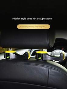 1pc Multifunctional Rear Car Phone Holder Hook, Creative Hook Multifunctional Rear Hanging Phone Holder - Multicolor - View 4