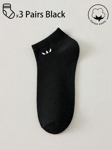 20/10/5/3/1 Pairs Men's Cotton Socks, Short Socks, Invisible Socks, Double-Line Anti-Slip Design, White/Black, Low-Cut Socks, Ankle Socks, Moisture-Wicking, Soft & Breathable, Suitable For Business, Casual, Home, Sports, College Style, All Seasons, Random Color Delivery