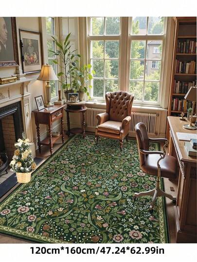 Pc Boho Moderne Parisian Garden Bloemen Tapijt Living Room, Non Skid Rust Vloerkleed Print Vintage Farmho Bedroom Dining Room Dorm Office Home view 8