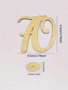 1件金色闪光木质数字18/30/40/50/60/70装饰摆件，适用于50/60岁生日周年纪念派对、家居及活动装饰摆件。金色闪光木质数字50/60装饰摆件，完美适用于50/60岁生日、周年纪念庆典、家居及派对装饰。金色闪光木质数字50/60装饰摆件。 - 彩色 - 查看 11
