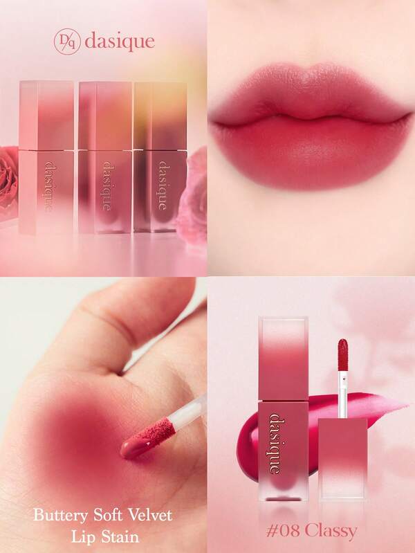 Dasique Rossetto Dasique, nutriente, trucco a lunga durata, idratante, altamente pigmentato, lucidalabbra, trucco ad alto brillantezza, non appiccicoso, decorazione di San Valentino, regalo d'amore, trucco invernale, festa, spiaggia, viaggio, vacanza, campeggio, all'aperto, regalo, moda rosa, cosmetici da ragazza, cosplay, miglior viaggio, festival, colore, campus, scuola, fascino, Festa della Donna, regali di Natale per le donne (3g)