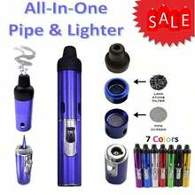 1pcs All-In-1 Pipe Windproof Click Butane Refillable Torch Lighter Click-N-Hit, Outdoor Windproof Butane Lighter, Adjustable Flame Lighter, Suitable For Barbecue, Kitchen Baking, Men'S Gift(No Butane),Battery-Free, Barbecue Lighting - 綠色 - 查看 1