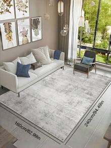 1PC Machine Washable Large - Size Modern Light Gray Abstract Pattern Area Mat Rug Indoor Living Room Decorative Rug With Stylish Light Gray Abstract Pattern Design Easy Clean Floor Mat For Home Decoration Kitchen Rug