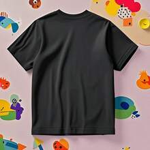 Camiseta casual de niña con estampado de corazones en degradado, suelta y cómoda (8-12) - Blanco - Ver 8