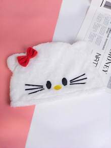 SANRIO 1 pieza Gorro de peluche tejido con lazo de Hello Kitty lindo y de dibujos animados, con forro térmico grueso y protección para las orejas, adecuado para el invierno - Multicolor - Ver 8