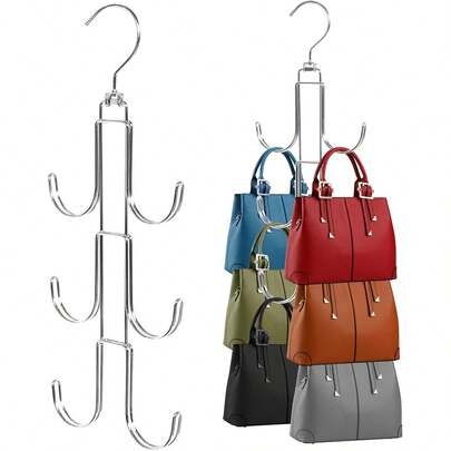 1 Stück Handtaschenaufhänger Organizer für den Kleiderschrank, Handtaschen Aufbewahrungsorganizer, Hängender Handtaschenhalter für Kleiderschrank Organisation und Platzersparnis, Zubehör Organizer für Taschen, Gürtel, Hüte, Schals, Krawatten