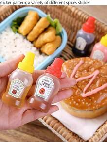 Mini Sauce Flasche Plastik Quetschflasche Japanischer Stil Quetsch Sauce Flasche Tragbare Spenderflasche Sojasauce Flasche