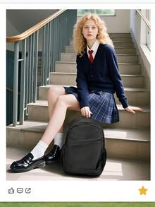 时尚笔记本电脑背包，适用于14-15.6英寸笔记本电脑，新款时尚背包，男女通用，学生适用，大容量，防水尼龙旅行包，适合户外露营、徒步旅行，男女皆宜的休闲背包，新年高品质礼物 - 彩色 - 查看 9