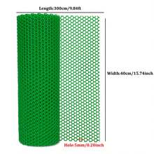 塑料铁丝网围栏，40厘米 X 300厘米 - 适用于狗、兔子和家禽的塑料铁丝网围栏 - 宠物阳台网（孔径 3 毫米 - 12 毫米）