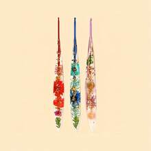 1/3/9pcs/Set Crystal Flower Resin Crochet Hooks, 2.0mm-6.0mm, With Storage Bag, Suitable For Knitting Sweaters, Scarves, Socks, Gloves And Other DIY Handcraft Projects