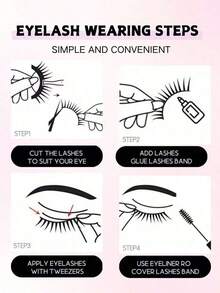 10 Pairs Lashes Cat Eye, D Curl, Artificial Mink Eyelashes Fluffy And Lively   Lengthen The Tail Of The Eye To Optimize The Shape The Eye, Suitable For Weddings, Halloween, Christmas, Easily Hold Different Holiday Makeup! - 貓精靈睫毛 - 查看 9