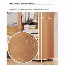 Simple Portable Wardrobe - Dustproof Non-Woven Fabric, Reinforced Full Steel Frame & 4 Hook Rods, Easy Assembly, Sturdy Closet for Home Bedrooms & Rental Houses, Clothes Organizer Storage, Bedroom Storage, Modern Bedroom Decor, Durable Construction, Portable Closets, Closet For Clothes, Furniture For Home - Multicolor - Ver 7