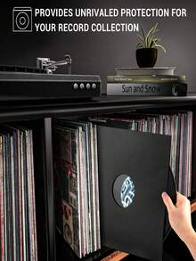 20pcs/10pcs/6pcs/1 pezzo Custodie per dischi in vinile, Copertine in carta per dischi in vinile, Custodie per copertine di album, Custodie per album bianche, Utilizzate per custodie interne ed esterne per dischi, Sacchetti in carta kraft per dischi in vinile + Sacchetti interni a doppio strato in film PO antistatici e antipolvere, Adatti per singoli dischi in vinile da 12 pollici. Materiale in carta kraft opaca, conferisce alla tua collezione di dischi una texture naturale, opacità discreta, non riflettente. - Multicolore - Visualizzare 7