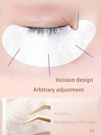 100 Piece Eyelash Extension Pad, Hydrogel Eyelash Patch, Lint Free Eye Gel Pad, Beauty Tool Eyelash Extension Gel Eye Pad, No Hair Loss Eyelash Extension Eye Patch, Eyelash Extension Tool, Eyelash Extension Isolation Protection Tool