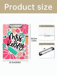 Personalized Teacher Appreciation Gift, Custom Pencil Floral Teacher Clipboard, End Of Year Gift, Back To School Teacher School Supplies, Custom Name Teacher Clipboard: Personalized Teacher Appreciation Gifts, - Multicolor - View 15