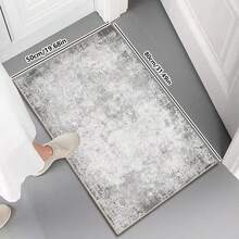 1PC Machine Washable Large - Size Modern Light Gray Abstract Pattern Area Mat Rug Indoor Living Room Decorative Rug With Stylish Light Gray Abstract Pattern Design Easy Clean Floor Mat For Home Decoration Kitchen Rug
