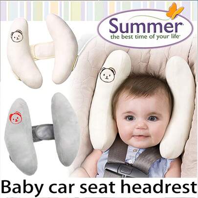 1个可调节婴儿汽车座椅头枕 - 为婴儿提供颈部和头部支撑，儿童汽车安全垫