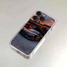 Funda de teléfono para coche deportivo A-Audis R-S compatible con  17,16,15,14,13,12,Pro,Max,Plus,E,SE4,Air,Mini funda transparente, funda compatible con  17, funda  17 Pro, funda  17 Pro Max - z6 - Ver 8