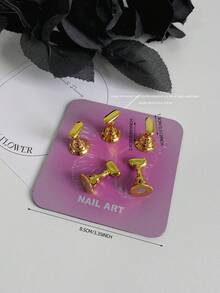 Decoraciones de arte de uñas, cruzada de alta demanda de mariposas, corazones y formas geométricas de colores con base metálica magnética, soporte de exhibición de arte de uñas coreano, accesorios de fotografía, manualidades DIY