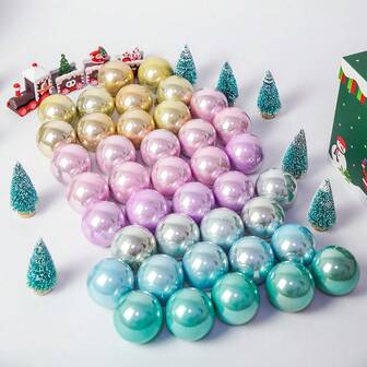 40 palline di Natale, decorazioni natalizie, ornamenti natalizi, palline di Natale multicolori, decorazioni per albero di Natale, pendenti per albero di Natale, decorazioni per albero di Natale per casa e feste, regalo di Capodanno