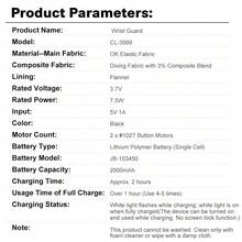 Hailicare 腕部按摩护腕，3 种振动模式和 3 级加热 | 缓解鼠标疲劳 | 左右手通用 | 圣诞节理想礼物 - 黑色 - 查看 10