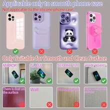 Silicone Suction Cup Phone Stand With 28 Independent Suction Cups, Reusable Double-Sided Holder For Makeup Fitness Shower Car Kitchen, Strong Grip Adhesive-Free Mount Compatible With All Smartphones, Perfect Gift For Birthday Family Friends - 無色 - 查看 4