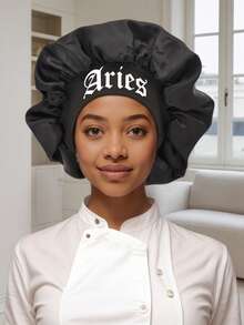 1 pieza Gorro de mujer con estampado de seda satinada suave, gorro de dormir casual y cómodo tipo turbante