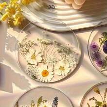 Posavasos de acrílico 2D, posavasos impresos a color, regalo de boda y cumpleaños, decoración de escritorio, diseño de arte de flores silvestres, patrón plano 2D, artículos para fiestas