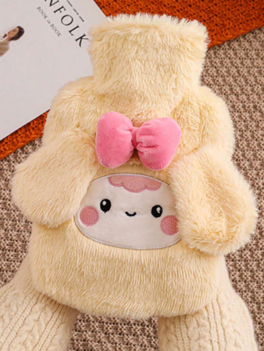 1pc 1000ml Premium Fluffy Hot Water Bag For Pain Relief And Comfort-Perfect For Neck, Back, Shoulders, Legs And Menstrual Cramps, For Belly/Hand/Uterus Warming, For Neck, Back, Shoulders, Legs And Menstrual Cramps - Multicolor - View 1