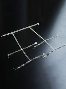 夏日沙滩性感多排水钻身体链腿链，个性化腿链，欧美风格女士款 - 銀色 - 查看 2