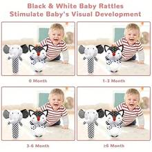 Baby Rattle Toys, Black & Elephant Hand Rattle, Soft Toys To Attract Babies, Gifts For Boys & Girls, Birthday, Christmas Gift - Multicolor - View 2