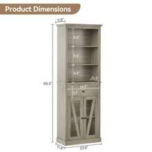 Mueble de baño alto estantería estrecha estantes cajón estilo rústico gris organizador almacenamiento baño hogar minimalista práctico compacto muebles - Gris - Ver 1