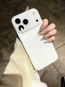 1个高级水晶玻璃镜头保护壳，简约优雅，配有独立电镀银色音量键，适用于 17 Pro Max / 15 Pro Max / 16 Pro Max，适合工作、学习、旅行和日常佩戴。 - 白色 - 查看 4