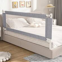 3-Piece King Size Bed Rail Toddlers - Adjustable Bed Rail Guard, Kids Safety Bed Rail King Size Bed (78.X78.X74.8-) - Grey - View 12
